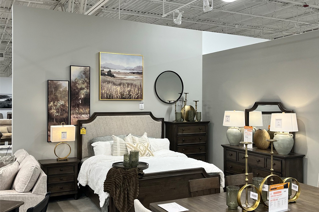 Additional furniture retail store interior images in Gurnee constructed by general contractor CoreBuilt Contracting