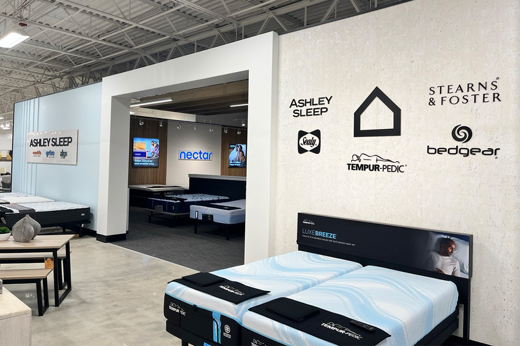 Ashley Sleep section built by CoreBuilt Contracting in 2025